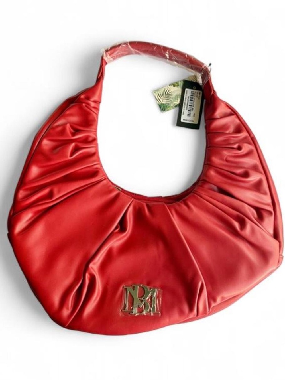 Badgley Mischka Red Vegan Leather Shoulder Bag NWT
